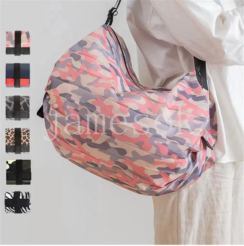 Storage Foldable Shopping Bags Large Eco-Friendly Reusable Portable Shoulder Handbag Waterproof Travel Tote Bag DE678