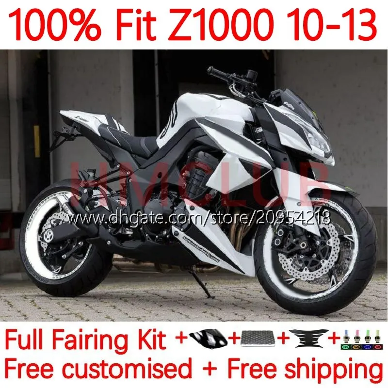 حقن القالب في كاواساكي نينجا Z-1000 Z 1000 R 2010-2013 سنوات العوامل 20NO.28 Z-1000R Z1000 10 11 12 13 Z1000R 2010 2011 2012 2013 OEM Bodywork White Black