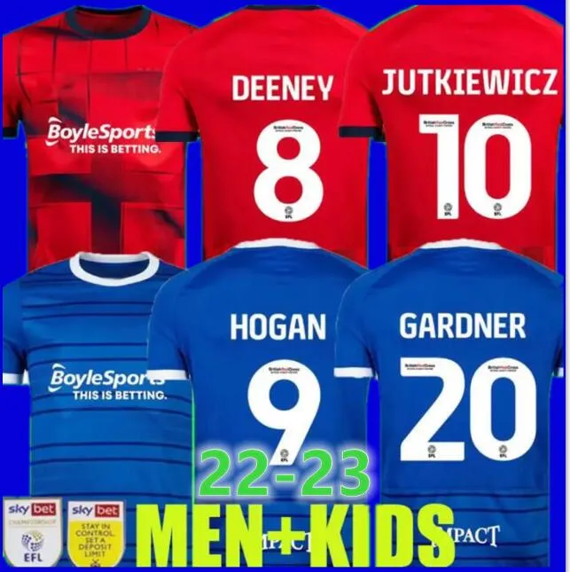 22 23 برمنغهام لكرة القدم جيرسي بيلا ماكجري ديني سيتي FC 2022 2023 Home Away Owder Compe Men Kids Kids مجموعة كاملة من قمصان كرة القدم الجوارب القصيرة
