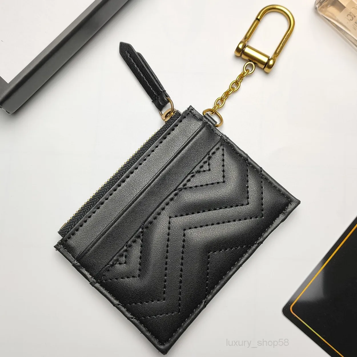 Crossbody Tasarımcı Yüksek Kaliteli Kart Tutucu Erkek Kadın Kart Sahipleri Siyah Kuzu Derisi Mini Cüzdan Bozuk para cüzdanı Deri Çanta El Çantaları Kaplan Yılan Carolder