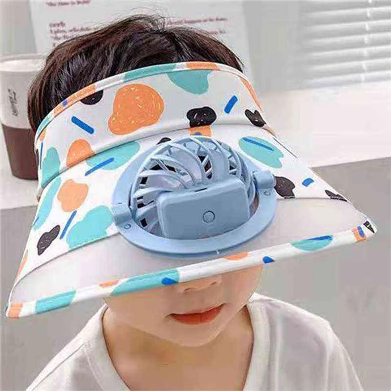 Sombrero de protección solar para Summer de Sun Sunshade Sun Sun Men's y femenino Big Hat Brim Sun vacío con ventilador con ventilador