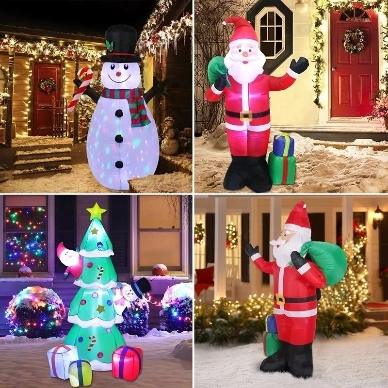 Christmas Inflatable Tree Snowman Santa Outdoor Christmas Ornaments Merry Christmas Decoration for Home Xmas Gifts Year 201027