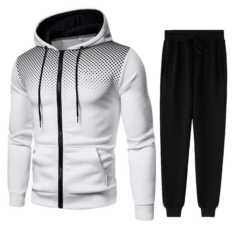 Men Gradient Zip Cardigan Suit Tracksuits Spring Autumn Hoodie Jogging  Trousers Fitness Casual Clothing Sportswear Set Plus Size 220610 From  Cong02, $12.05