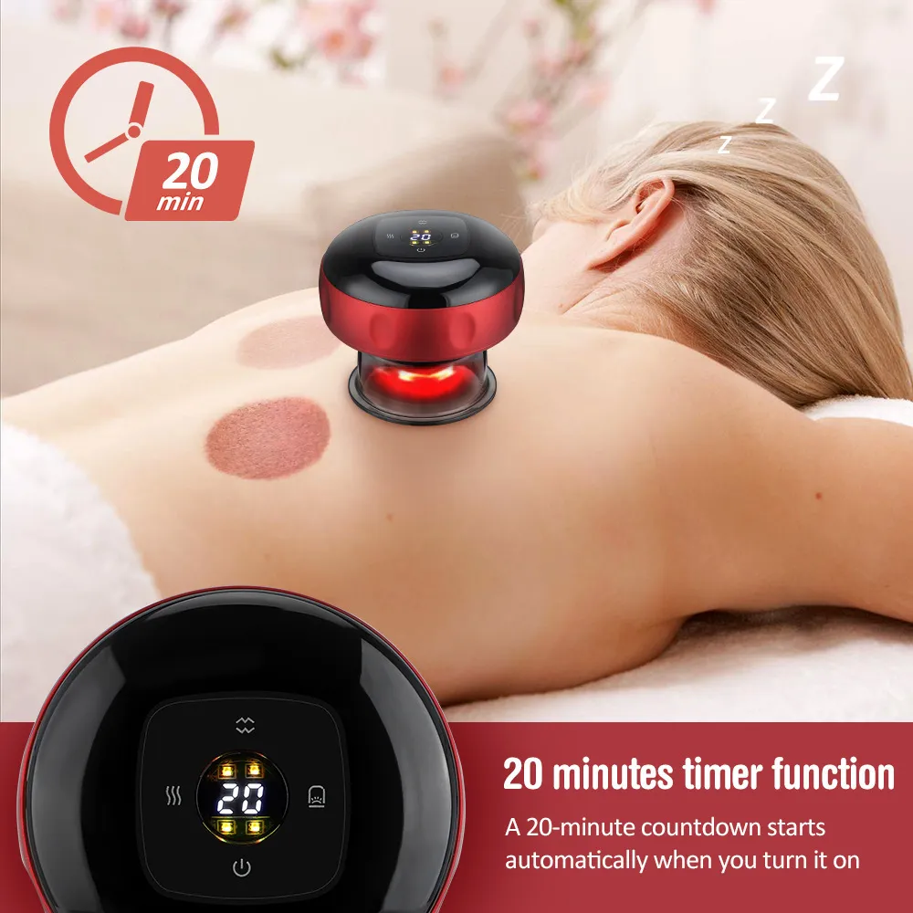 EMS Cupping Massage Smart Vacuum Suction Cup Therapy Jars Anti-Cellulite Massager Dispel Dampness Fat Burning Device