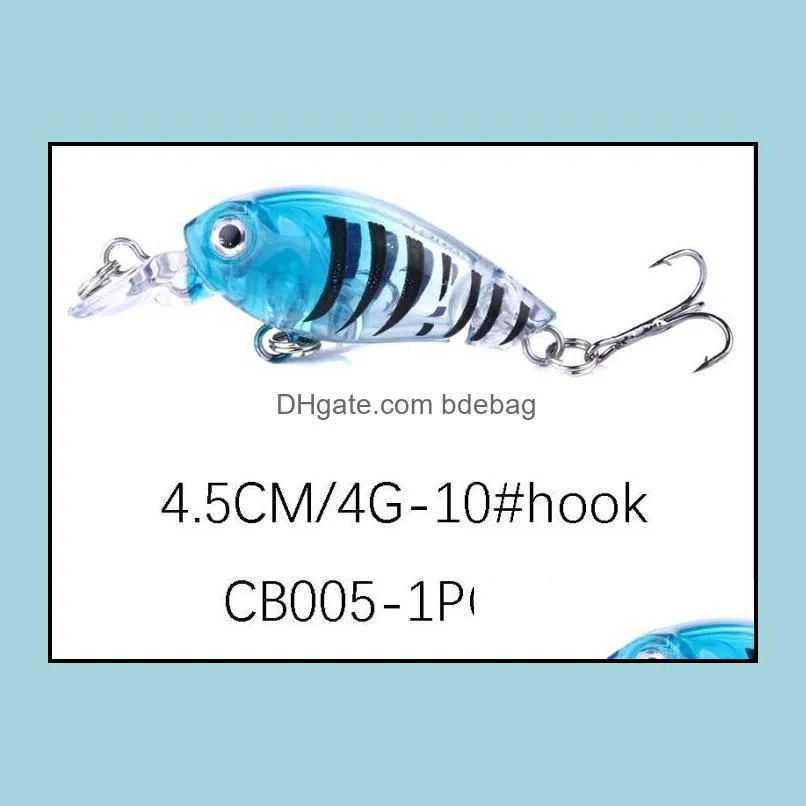 9PCS 4.5cm/4g 1.77in/0.14oz 9colors Rock Miixed lure fishing bait Hard Baits Bionic bait Fatal attraction High-quality!