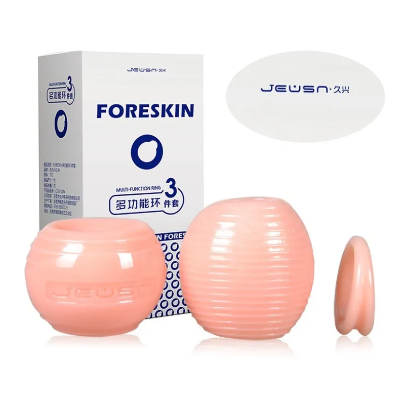 3Pcs/Set Foreskin Correction Cock Rings Glans Prevent phimosis Silicone Penis Adult sexy Products For Men