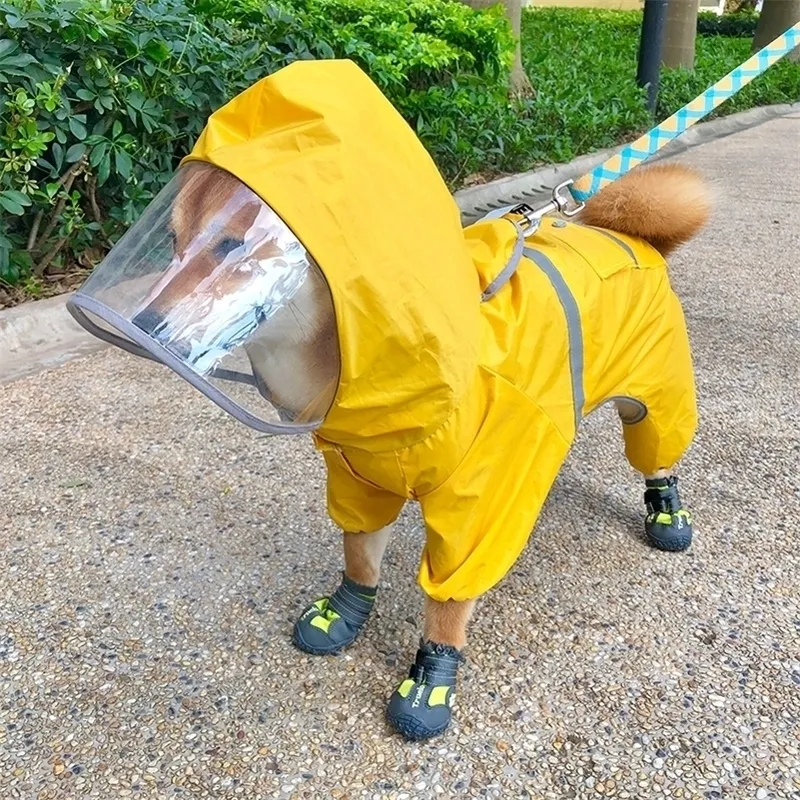 Hund Regenmantel Wasserdichte Kleidung Regen Jacke Overall Französisch Bulldog Kleidung Welsh Corgi Kostüm Shiba Inu Pet Outfit Y200917