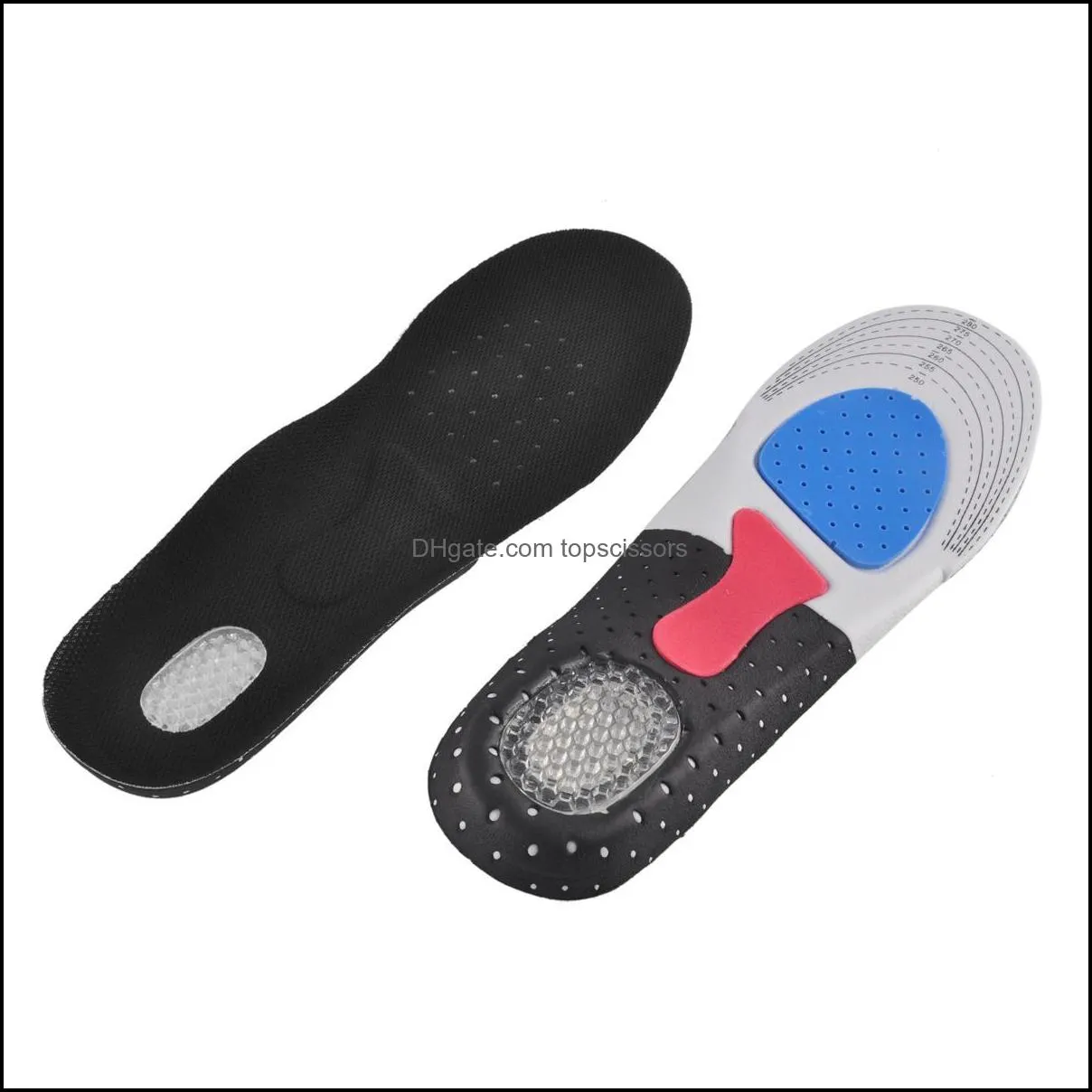 Gel Insoles Breathable Sweat-absorbent Sport Insert Shoe Pad Arch Support Heel Cushion Running 2Pcs/Pair