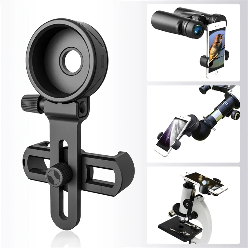 Atualização do ajuste de celular universal Adaptador de suporte de suporte de suporte de borracha macia para o telescópio de ponto de vista monocular binocular 220726