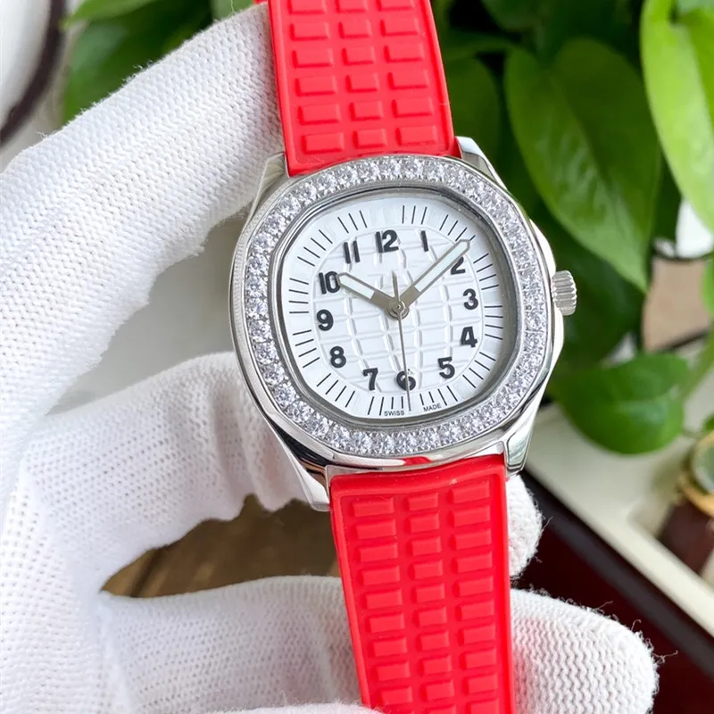 Reloj de mujer de moda Movimiento mecánico automático Cinta impermeable de goma de 35 mm Caja de acero inoxidable 316L Relojes de lujo para mujer de alta calidad Relojes de lujo Montre