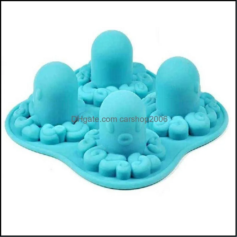 creative octopus shape ice tools cube mold tray diy ices cubes trays chocolate molds bar party whiskey wine cream home kitchen