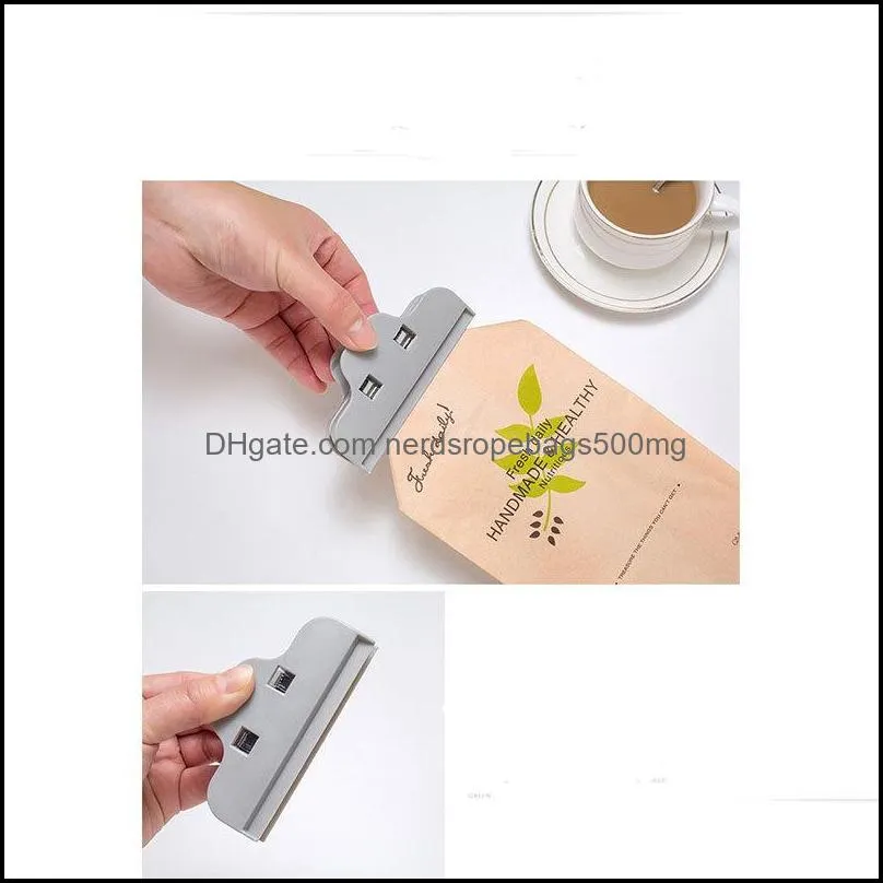 Household Bag Clips Strong Sealings Bags Folder Food Sealing Moistureproof Preservation Sealed Plastic Bag Snacks Storage RRB14563