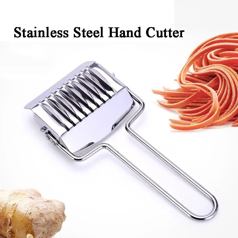 Fruit & Vegetable Tools Stainless Steel Multi-function Manual Noodle Cutter Noodle Skin Chives Garlic Ginger Shredded Kitchen Cooking Accessories LT0186