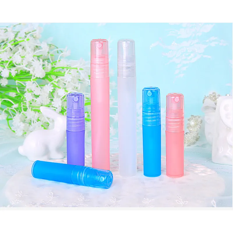 3ML 5ML 10MLポータブルプラスチック補充可能な香水ボトルスプレー付き空のパルファム化粧品バイアルとアトマイザー