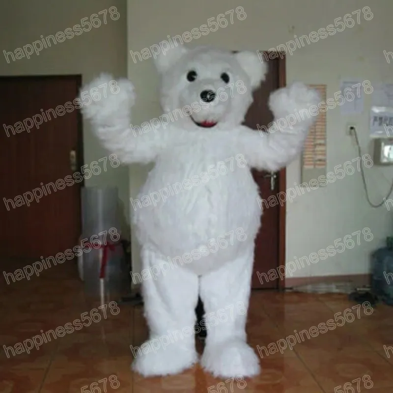 Performance White Bear Mascot Costumes Christmas Cartoon Character Outfits kostym Birthday Party Halloween Outdoor Outfit Suit
