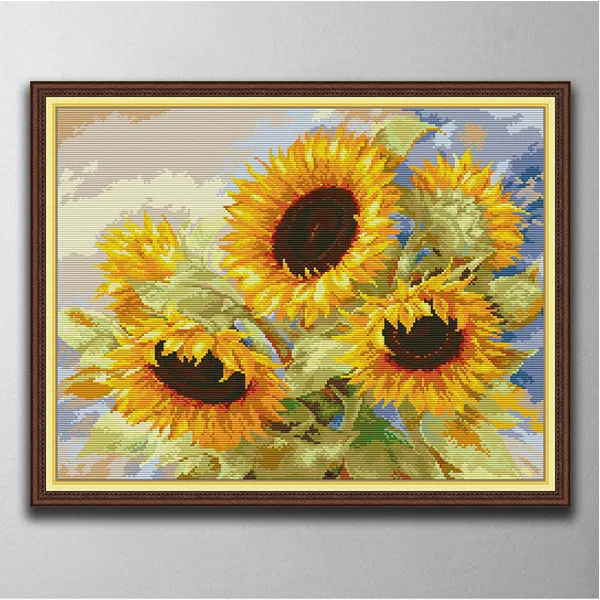 Sunflower 10 DIY Ferramentas de bordado cruzado