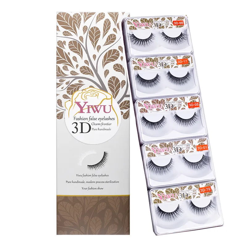 3D Mink Pestras esponjes y suaves y tenues y hábiles maquetas de maquillaje de pestañas de pestañas reutilizables