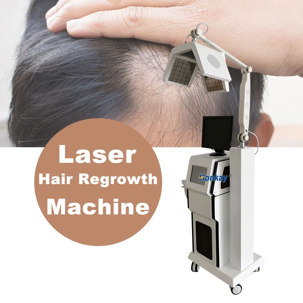 Laser Diode 650nm Hair Growth Machine Low Intensity Lasers Therapy Treatment For Hair Loss 5 in 1 Photontherapy Brush Massager Equipment Electrotherapy Ozone Comb