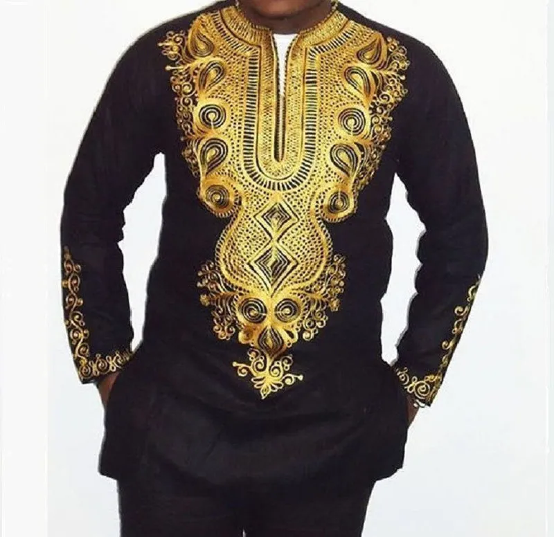 Afrique vêtements africain Dashiki traditionnel Dashiki Maxi Homme Chemise marque ethnique imprimé Chemise à manches longues Chemise Homme 220809