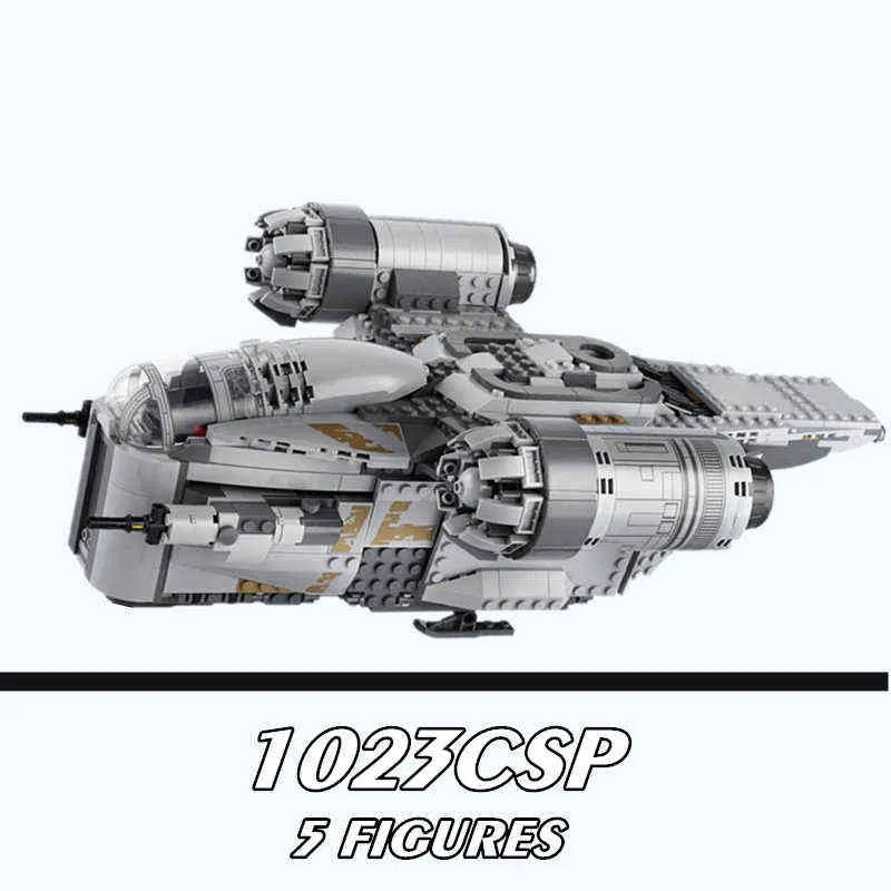 Star Space Wars Razor Crest Snowppeeders statki samolotowe Blokowania samolotów cegieł cegieł dziecięce zabawki 75292 75105 75301 75300 75302 G220524