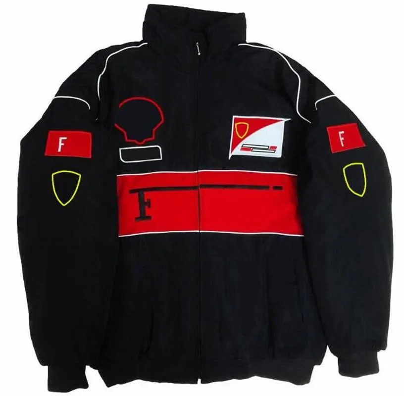 F1 Formel One Racing Jacket Autumn and Winter Full Embroidered Logo Cotton Clothing Spot S208V