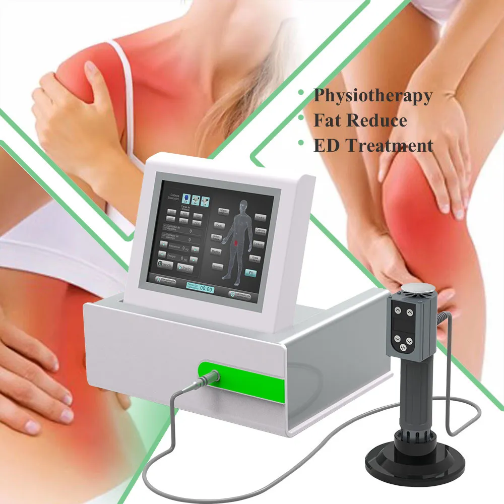 Hem Använd Hälsa Gadgets Fysisk Fokuserad Elektromagnetisk Shockwave Ed Erektil Dysfunktion Behandling Shock Wave Equipment for Pain Relief Cellulite Behandling