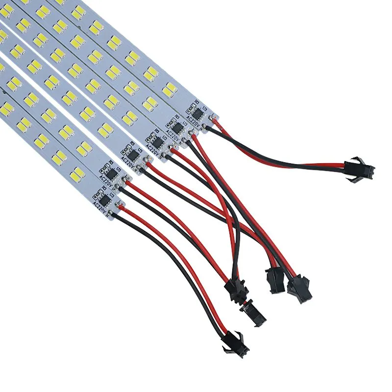 LED 바 조명 고전압 220V 100cm SMD 5730 144LED 보석 카운터 쇼케이스 캐비닛 용 강성 LED 스트립 조명