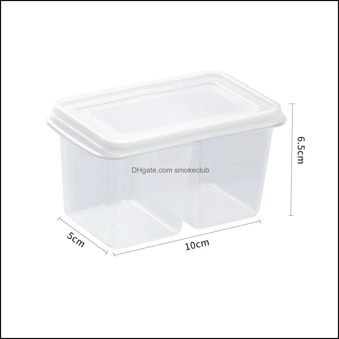 2 Grids -Keeping Box Separated Food-Grade Plastic Household Refrigerator Small Onion Ginger Garlic Storage Box