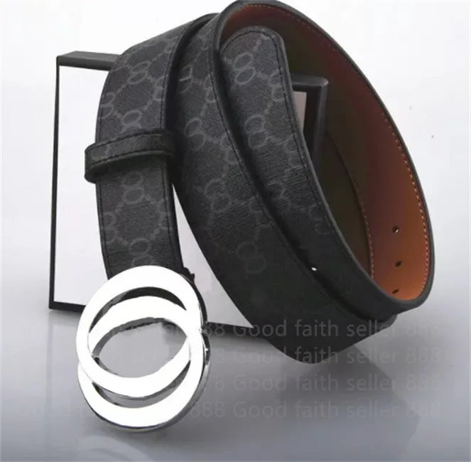 Fashion Classic Men Designer Belts Womens Mens Casual Letter Smooth Buckle Luxury Belt 20 colors Width 3.8cm With box sizes 105 -125CM small white box