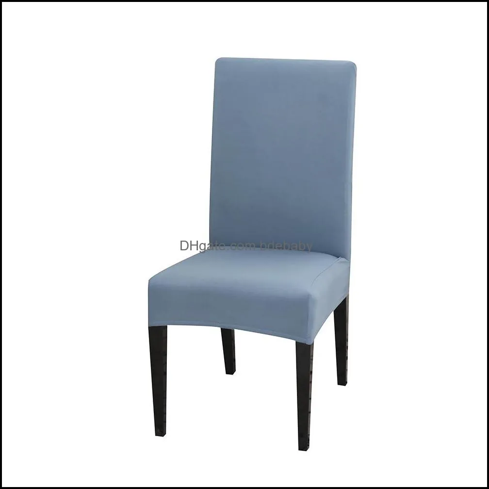 Solid Colors Flexible Stretch Spandex Chair Cover For Wedding Party Elastic Multifunctional Dining Furniture Covers Home Decor