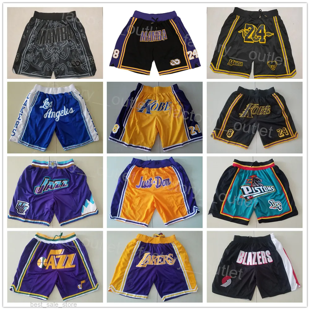 Man Pocket Zipper Donovan Mitchell Basketball Sweatpants Wear bara Don Isiah Thomas Shorts Drawstring Zipper Fly Hip Pop Jerry West Pant