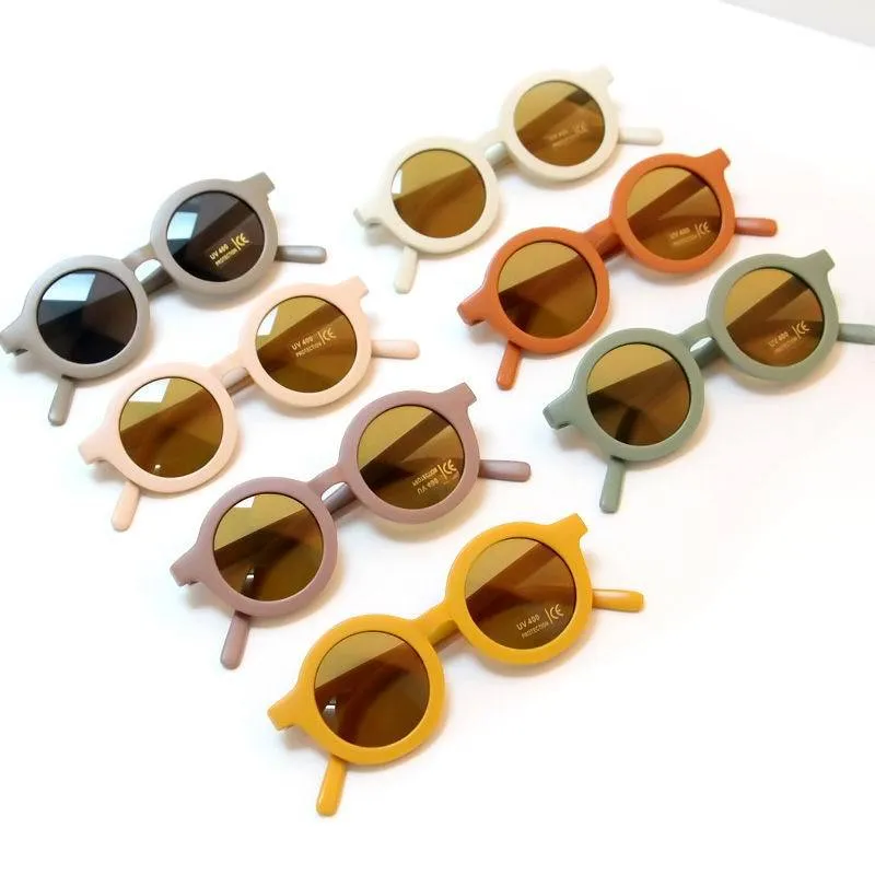 أزياء Baby Sunglasses Frosting Kids Sunglass Lens Lens UV400 Ultraviolet Accsories Wholesale 6 8SL E3