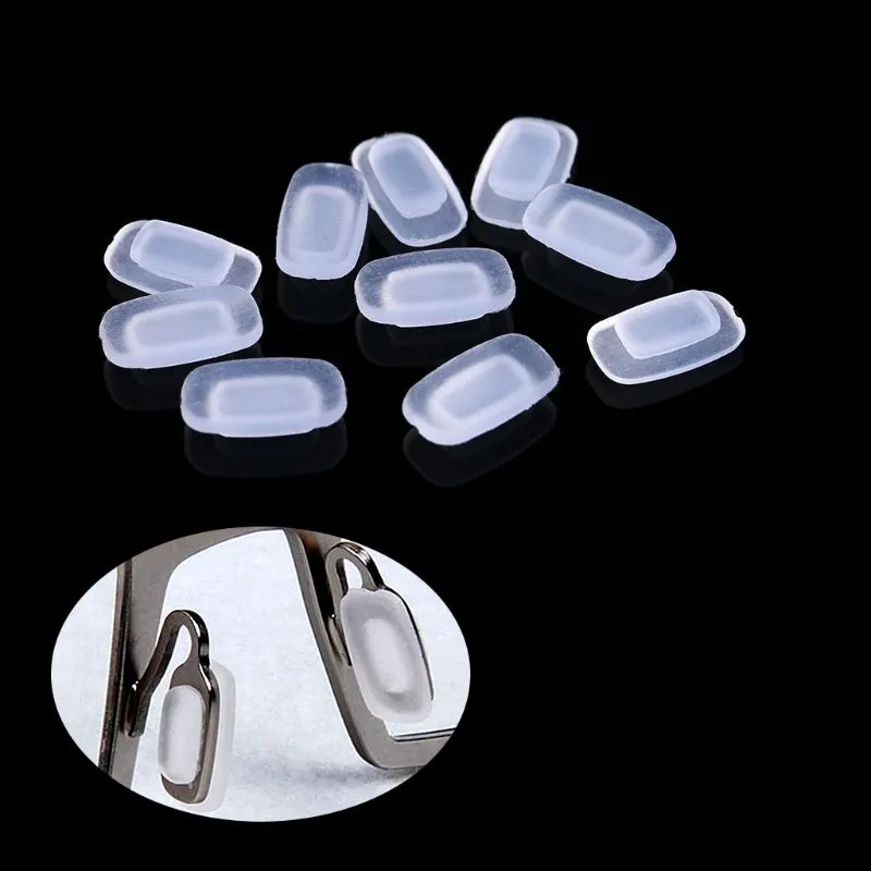 5 paires/lot inséré carré Silicone Airbag coussinets nasaux souples sur lunettes fente lunettes accessoires