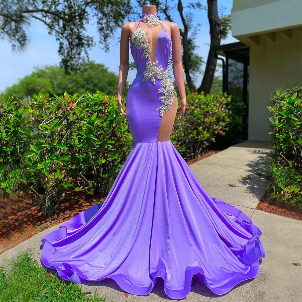 lavender purple prom dresses