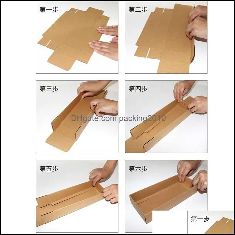 25X9.5cm 22.5X9.5cm kraft paper red black brown carton for packaging socks underwear bra towel gift box can be customized LOGO