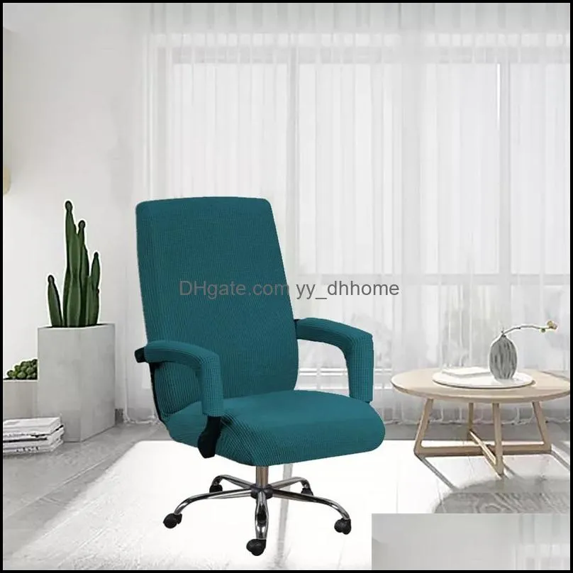 Ordförande Sashes Home Textiles Garden Tyg Seat Set Solid Color Office Computers Elastic Armest Case Anti Dirty Clean Er Ny ankomst 22S