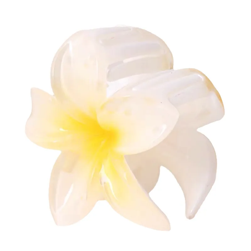 Bohemian Korea Lily Hair Claw For Women Plumeria Flower