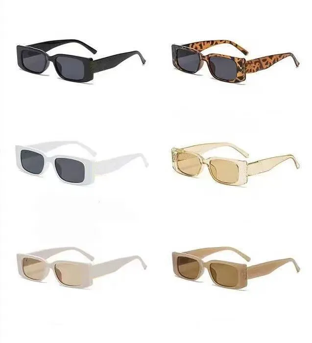 Designer Klassieke zonnebril Persoonlijkheid Vierkante zonnebril Modetrend Retro Heren Dames UV-bescherming Volledig frame 6 kleuren beschikbaar Hoge kwaliteit