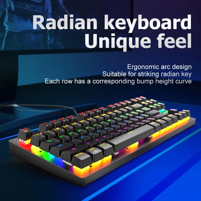 Clavier sans fil, clavier mécanique clavier de conception unique, design  rétro, 104 touches, jeu de clavier et de souris, clavier mignon