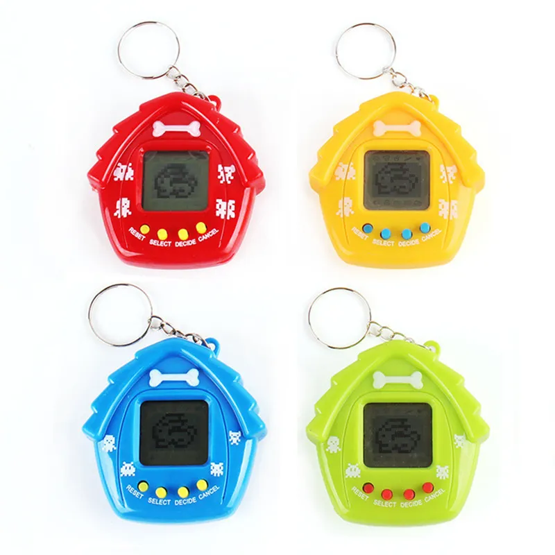 Toys eletrônicos de animais de estimação Retro Game Digital Pets House Shape Keychain Mini Vintage Toy Cibernético Virtual para Crianças Ornamento 2022 Classical