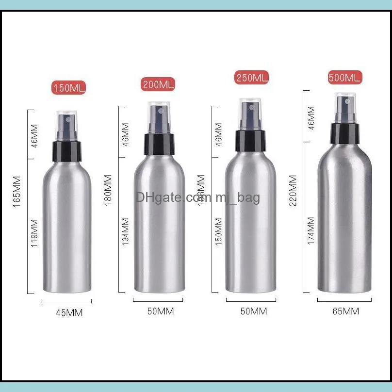 Packing Office School Business & Industrial Drop Delivery 2021 30Ml - 500Ml Aluminum Fine Mist Spray Bottles Empty Used As Per 