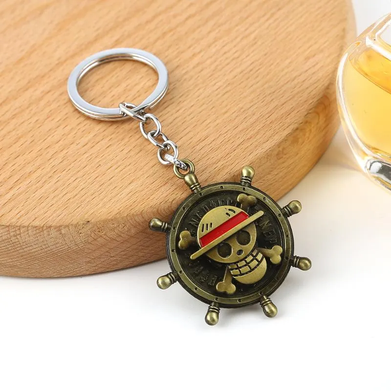 One Piece Metal Keychain Luffy Metal Alloy Keyring Key Chains