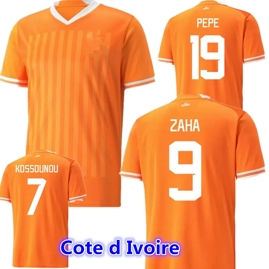 2023 Cote d Ivoire national team Soccer Jerseys ivory coast DROGBA KESSIE  ZAHA CORNET MEN homme Maillot de foot football man Uniforms 2022