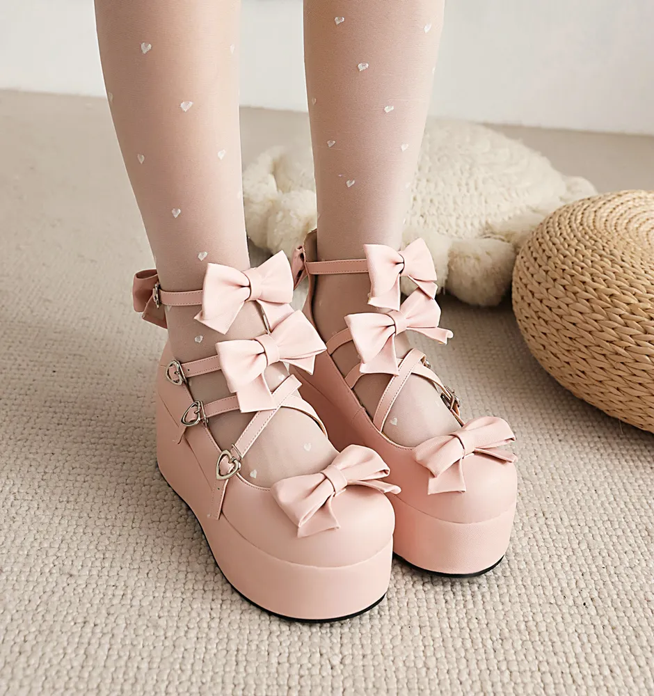 Princess Lolita Platform Mary Jane Girls Tea Party Shoes Criss