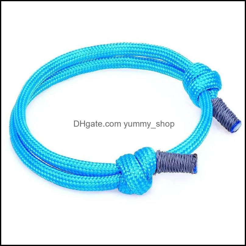 Fashion Colorful Paracord Rope Braiding Bracelet for Men Women Adjustable Friendship Bracelets Outdoor Handmade Jewelry