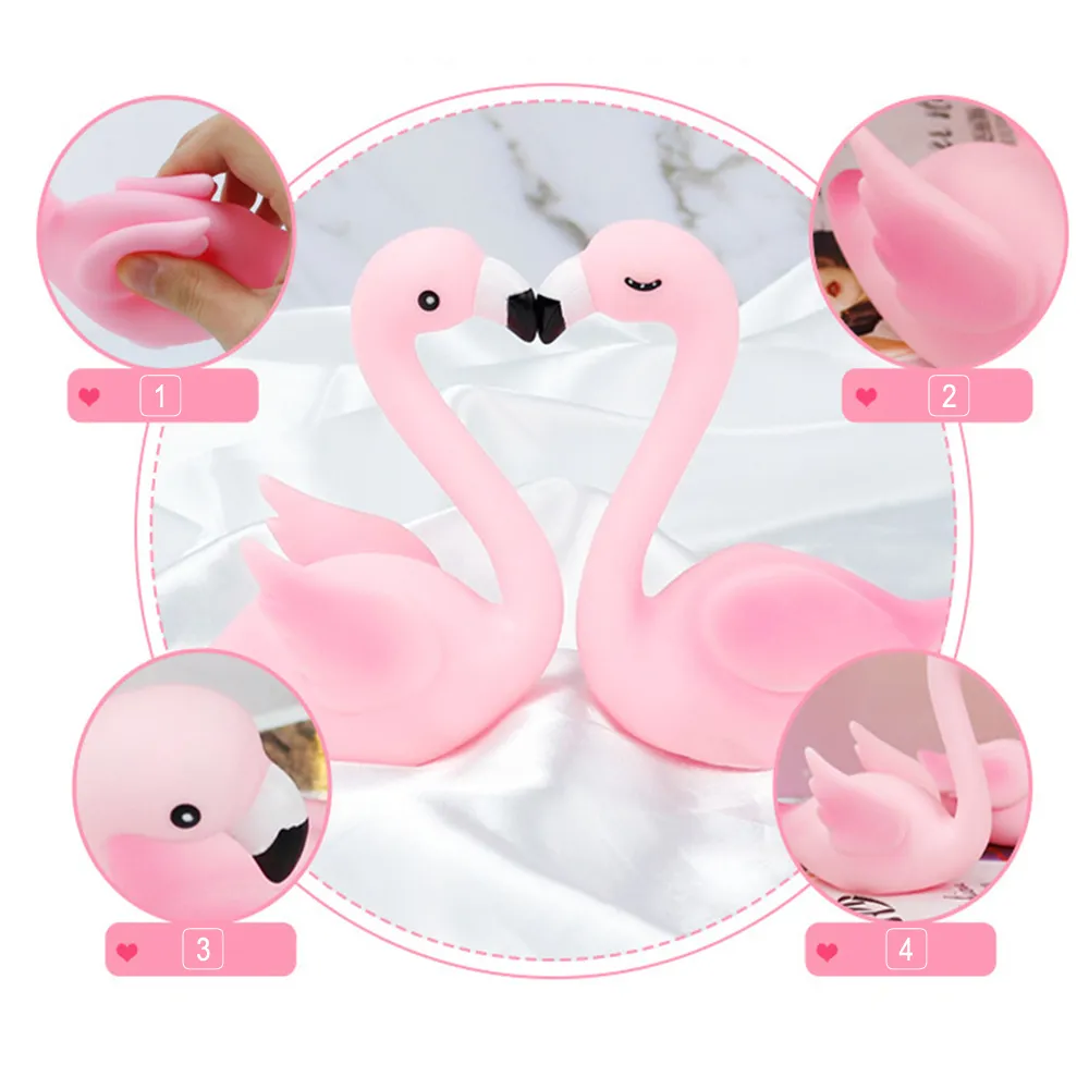 Pink Flamingo Party Happy Birthday Cake Topper Peacock Feather för Cupcake Toppers Bröllopsdekor