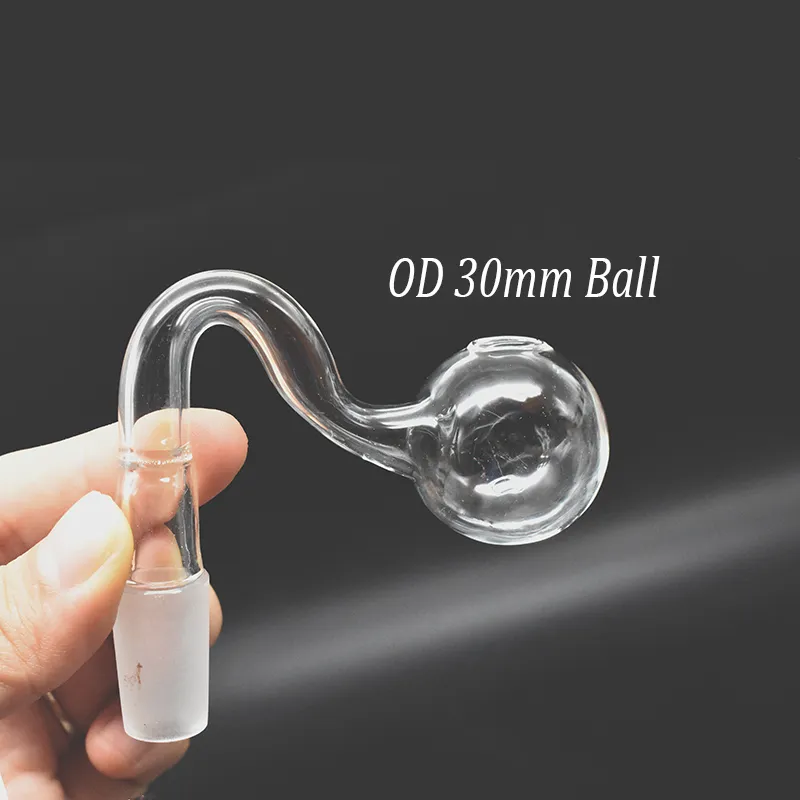 Hot Selling Pyrex Glass Oil Burner Pipes 10mm 14mm 18mm Male Female Big Size 30mm Ball Banger Nail for Dab Rig Bong Cheapest