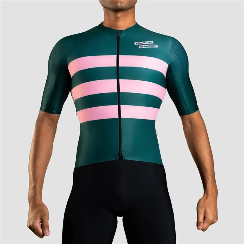 Blacksheep Pro Racing Aero Fit Cycling Jersey Short Sleeve Sets Quality Bicycle Shirt And Bib Shorts Kits With 9D GEL PAD
