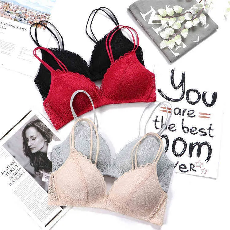 Wireless Deep V Lace Bra For Girls Adjustable, Soft, And Cheap Sexy Bras By  A Super Good Brand L220726 From Sihuai10, $14.44