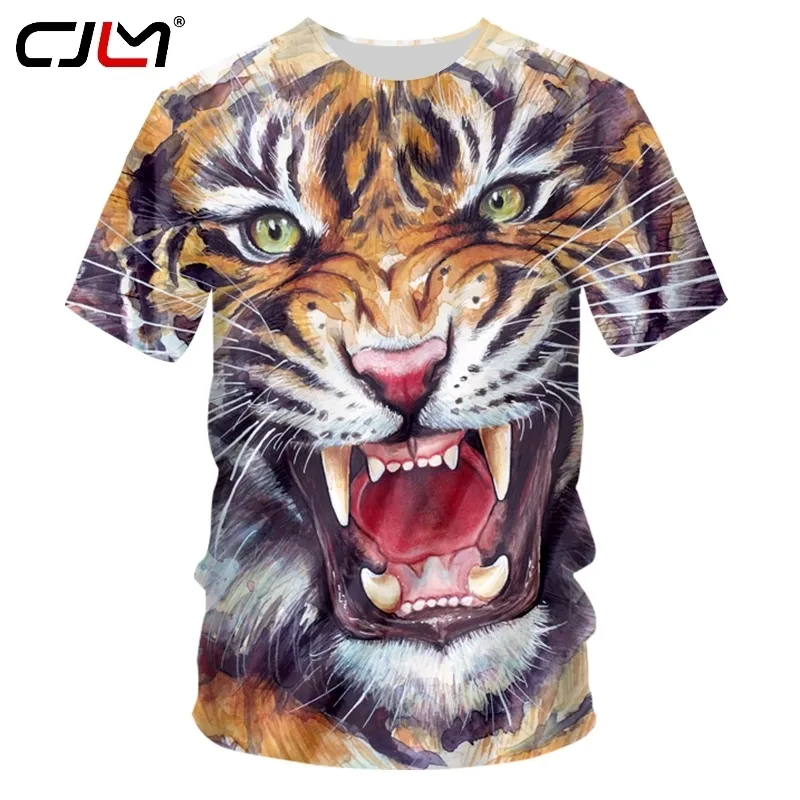 Мужские рубашки Повседневная футболка с изображением тигра с одним вырезом Летняя футболка из Китая 3D Поставщики оптом 220623